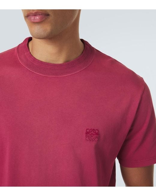 Loewe Pink Anagram Cotton Jersey T-Shirt for men
