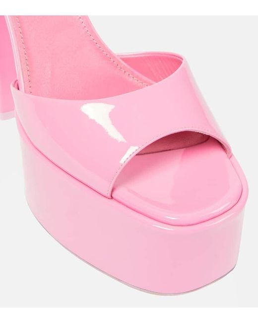 Paris Texas Pink Tatiana Patent Leather Platform Sandals