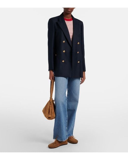 Agolde Blue Harper Straight Jeans
