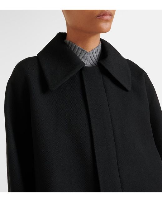 Victoria Beckham Black Arden Virgin Wool Gabardine Blouson Jacket