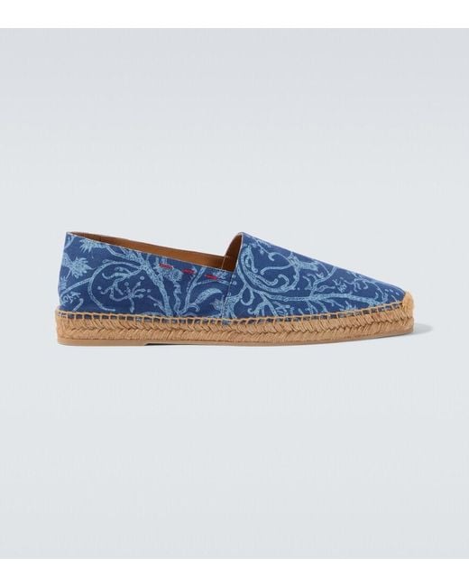 Kiton Bedruckte Espadrilles in Blue für Herren