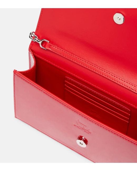 Christian Louboutin Red Loubi54 Patent Leather Clutch