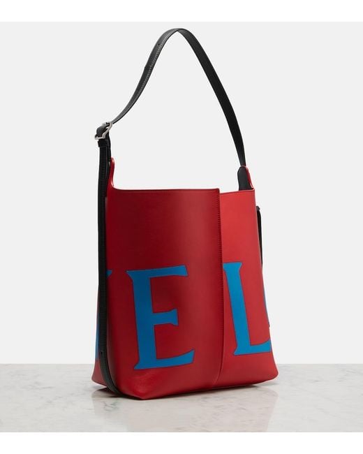 Loewe Red Bilbao Large Leather Bucket Bag