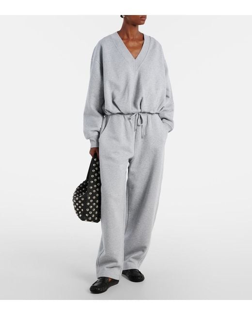 Sportmax Gray Albania Cotton-Blend Sweatpants