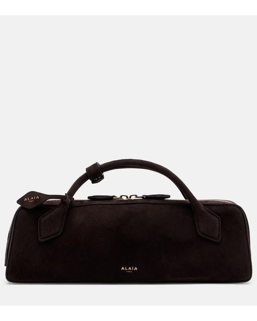 Alaïa Black Le Teckel Small Suede Clutch