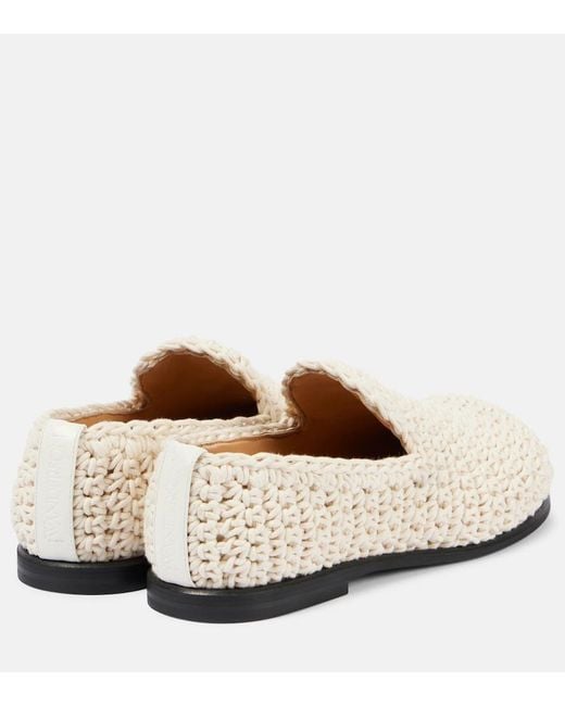 J.W. Anderson White Crochet Loafers