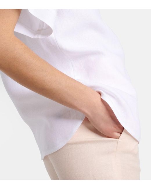 T-Shirt En Lin Loro Piana en coloris White
