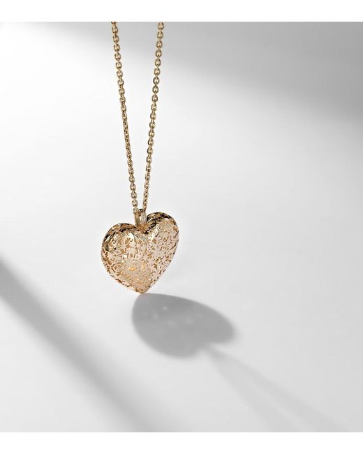 Sydney Evan White Puffy Icon Wallpaper Heart 14Kt Necklace With Diamonds