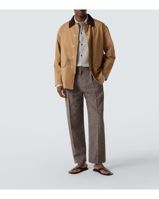 The Row Brown Frank Cotton Jacket for men