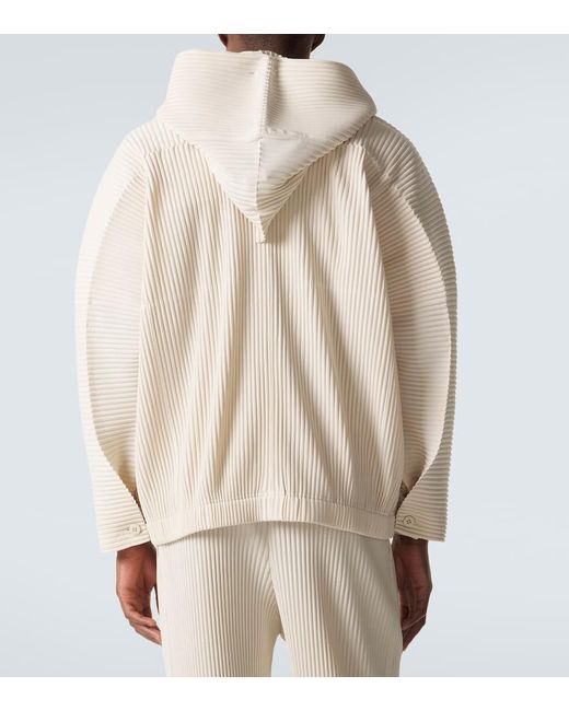 Homme Plissé Issey Miyake Natural Monthly Colors: March Pleated Double-Breasted Cardigan for men
