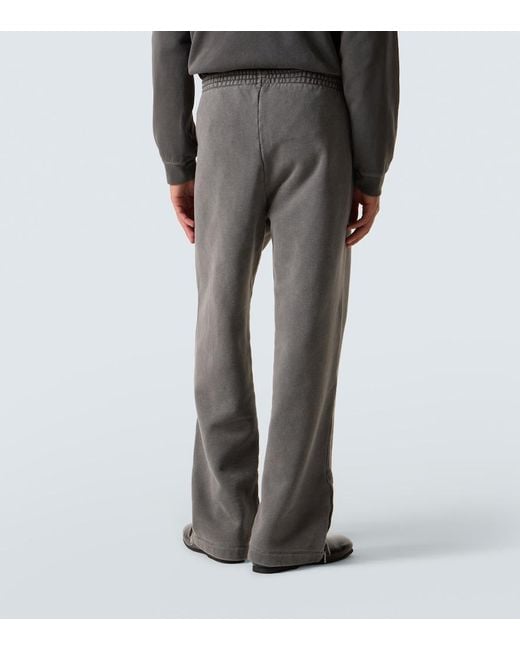 Our Legacy Gray Cotton Jersey Wide-Leg Sweatpants for men
