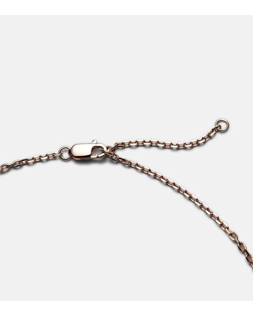 Repossi Metallic Antifer 18Kt Rose Necklace With Mother Of Pearl And Diamonds