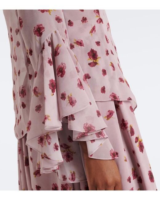 Markarian Pink Wilma Floral Chiffon Shirt