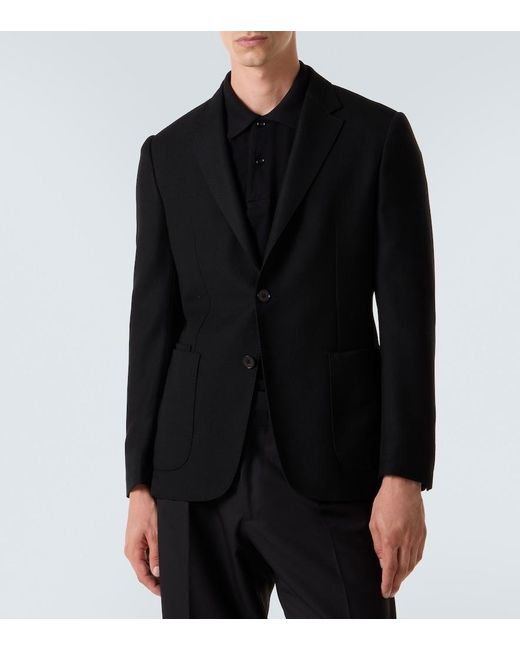 Zegna Black Wool Blazer for men