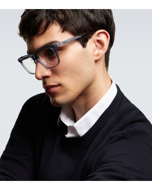 Dior Blue Dioribbono S1I Square Glasses for men