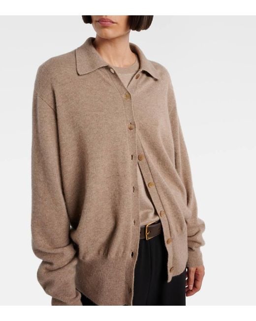 The Row Natural Lillia Cashmere Cardigan