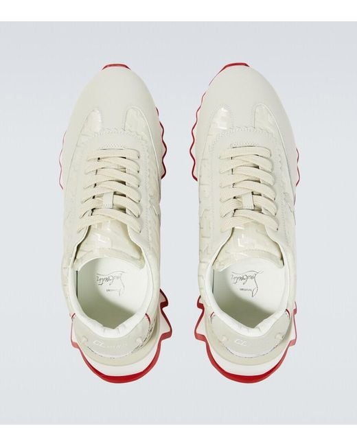 Christian Louboutin Metallic Loubishark Leather Sneakers for men