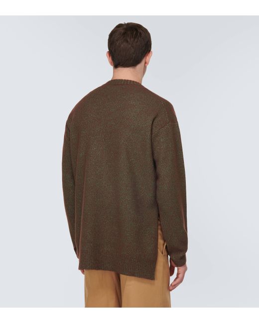 Pull en laine melangee Jil Sander pour homme en coloris Brown