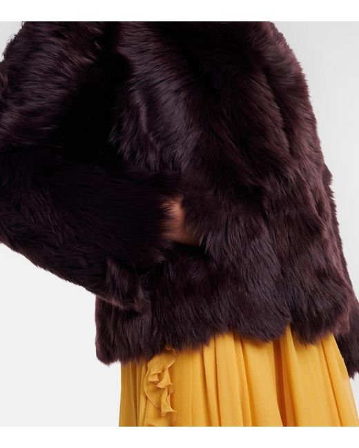 Chloé Black Shearling Jacket