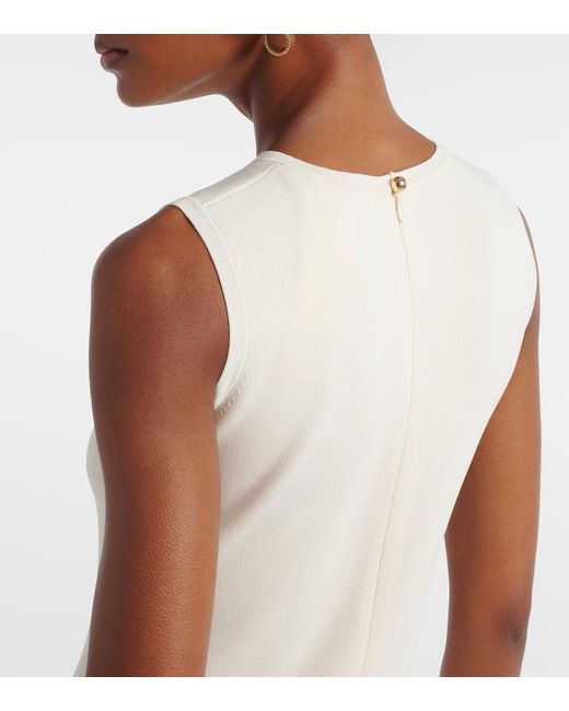Max Mara White Jersey Maxi Dress