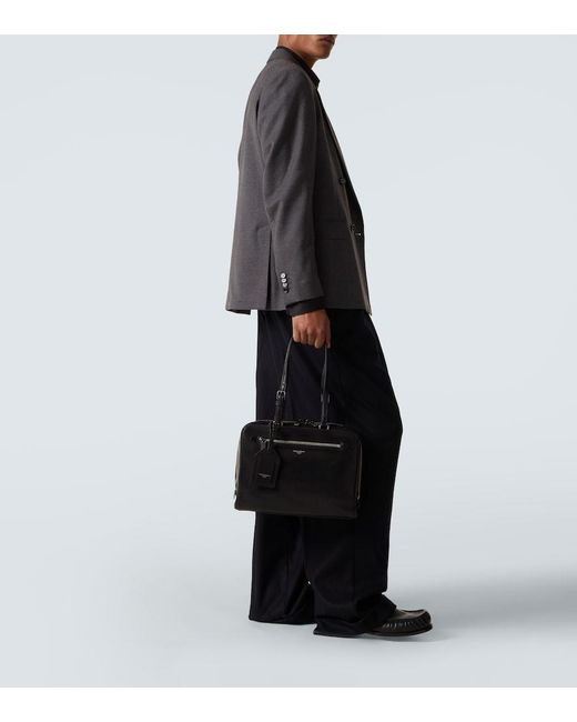 Dolce & Gabbana Black Ellis Leather Briefcase for men