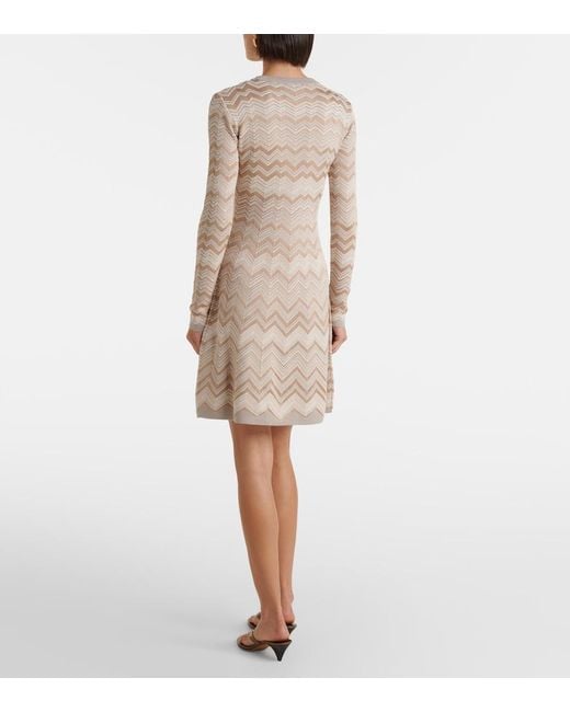 Missoni Natural Zigzag Knitted Minidress