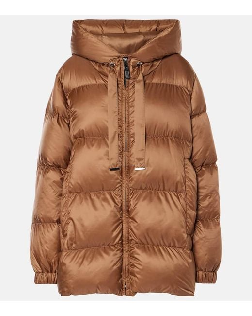 Max Mara SEIA ダウンジャケット ブラウン フード付き マックスマーラ