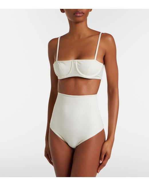 Totême White Balconette Bikini Top