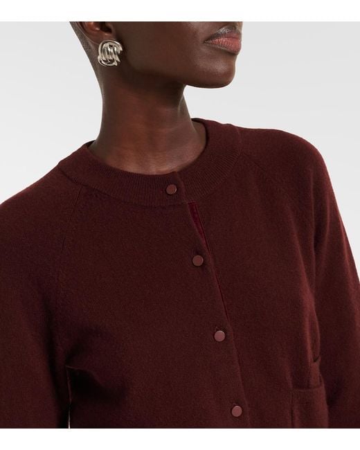 Vince Purple Wool And Cashmere Cardigan