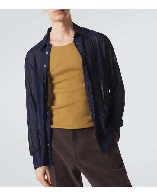 Missoni Blue Zigzag Shirt for men