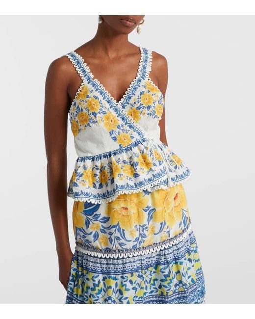 Top Zuli En Coton A Fleurs Farm Rio en coloris Blue