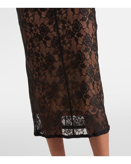 Self-Portrait Brown Lace Skirt