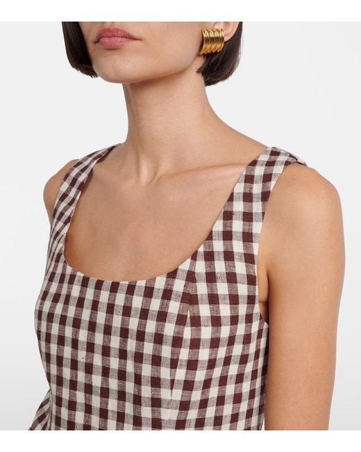 Posse White Minikleid Sadie Aus Leinen