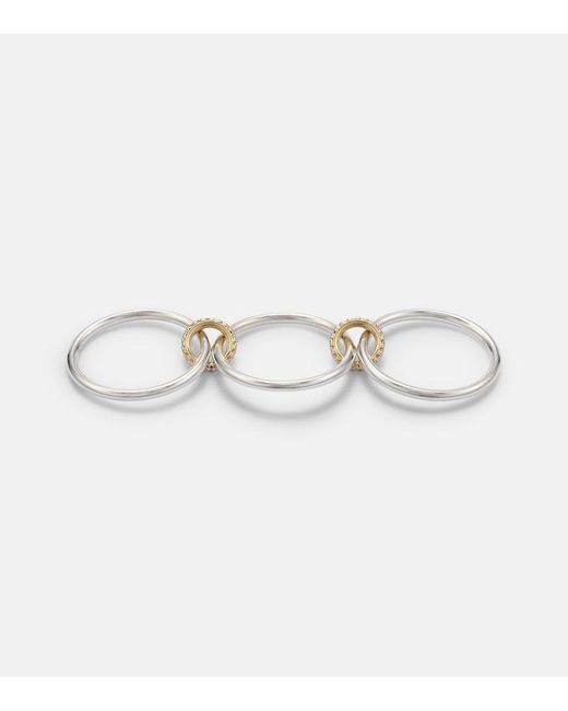 Spinelli Kilcollin White Solarium 925 Sterling And 18Kt Ring With Diamonds