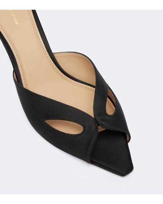 Victoria Beckham Black Harlow Mask Satin Mules