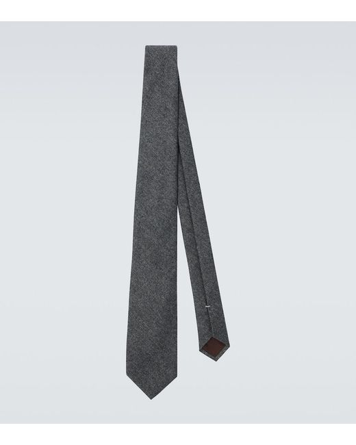 Canali Gray Wool Tie for men