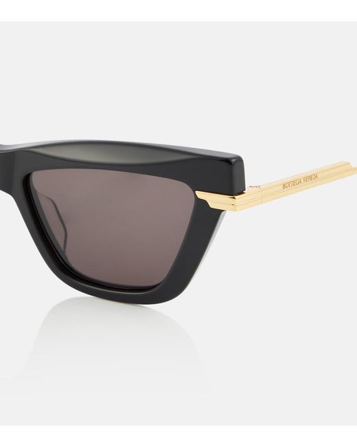 Bottega Veneta Brown Angle Cat-Eye Sunglasses