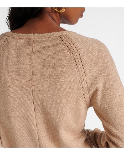 Cardigan En Lin Melange Joseph en coloris Natural
