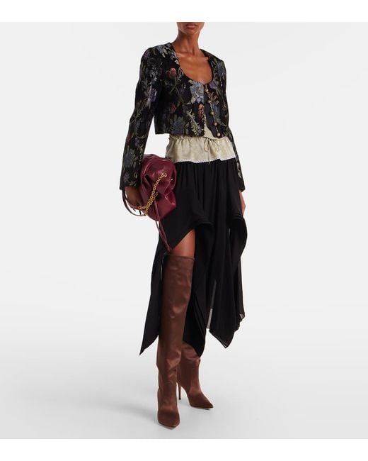 Gianvito Rossi Brown Hansen 85 Satin Over-The-Knee Boots