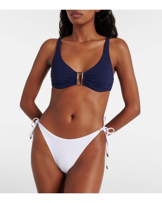 Melissa Odabash Blue Bel Air Bikini Top