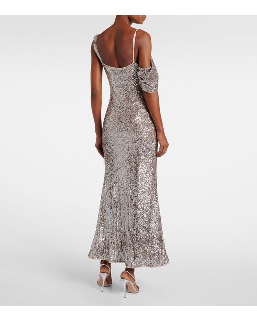 Diane von Furstenberg Gray Joaquin Maxi Dress