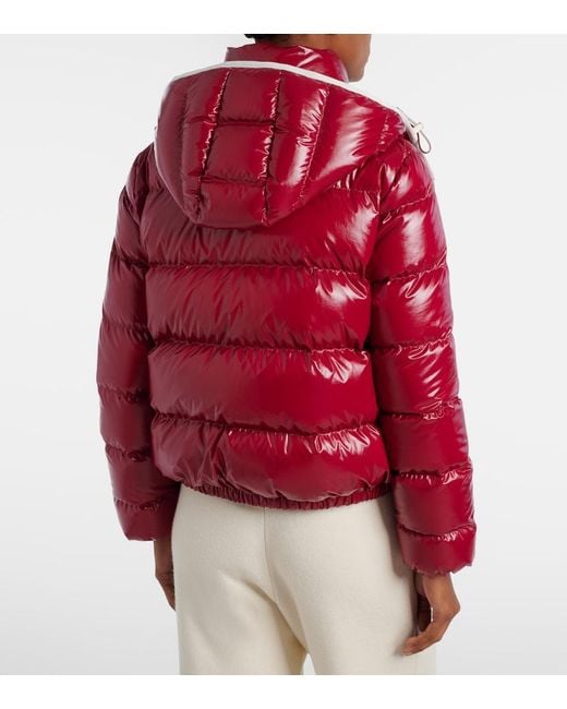 Moncler Red Andro Hooded Down Jacket