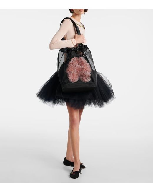 Borsa Carnation Pocket Con Pelle di Simone Rocha in Black
