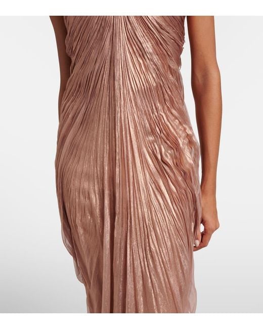 Robe Longue Victoria En Soie Maria Lucia Hohan en coloris Brown