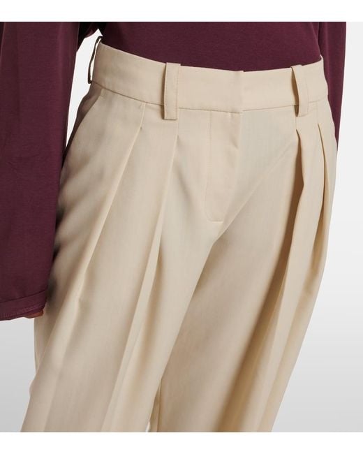 Frankie Shop Natural Weite High-Rise-Hose Daytona