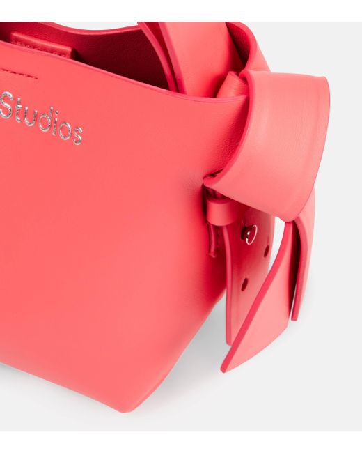 Acne Pink Musubi Mini Leather Crossbody Bag
