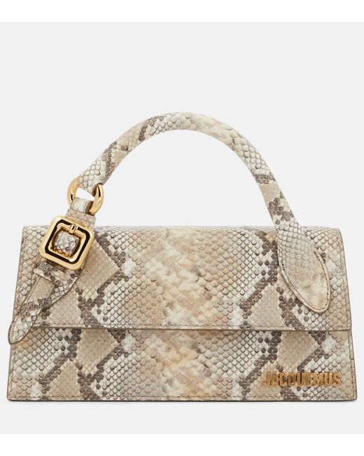 Jacquemus Metallic Schultertasche Le Chiquito Long aus Leder
