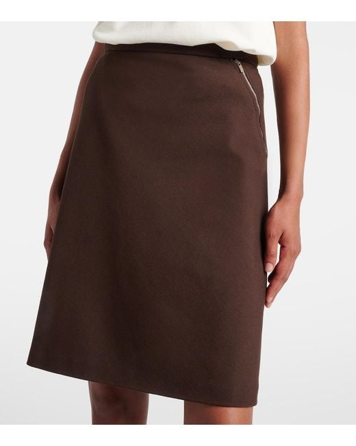 Miu Miu Black Logo Midi Skirt