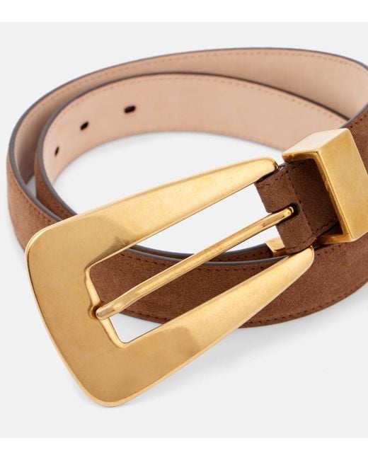 Khaite Natural Lucca Suede Belt