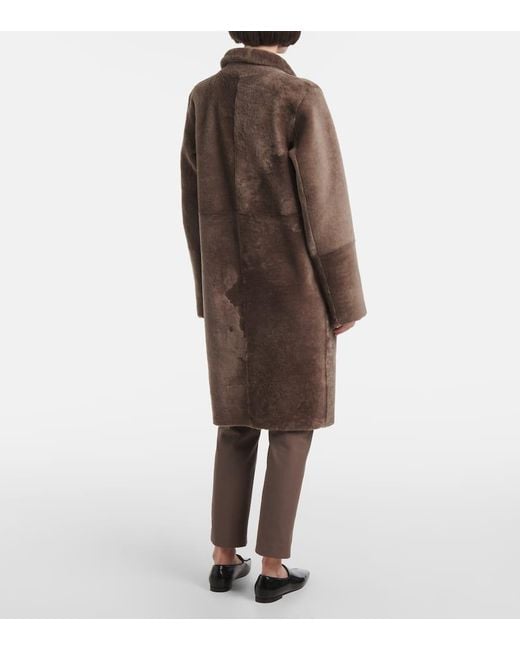 Joseph Brown Reversible Shearling And Leather Coat